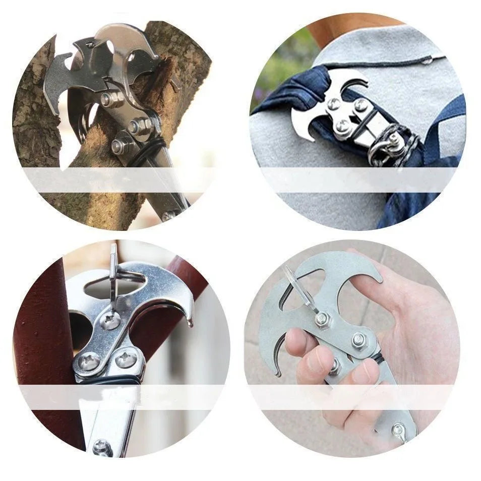 1Pcs Gravity Hook Outdoor Foldable Grappling Serrated Claws Rescue Grapling Hook Climbing Accessories