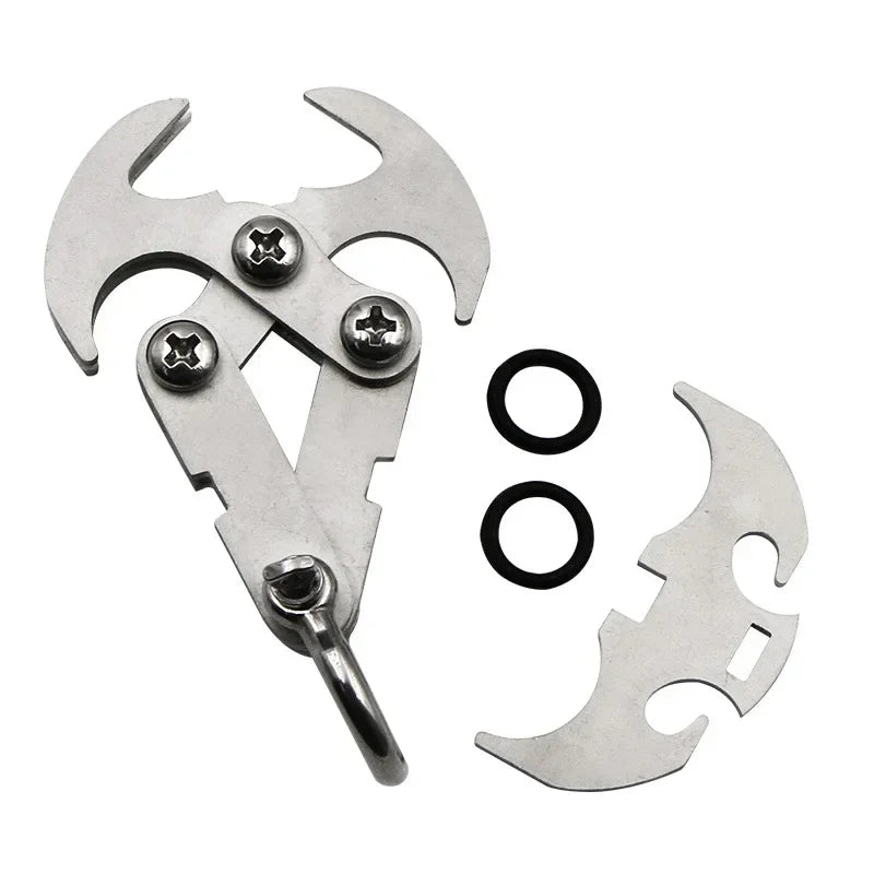 1Pcs Gravity Hook Outdoor Foldable Grappling Serrated Claws Rescue Grapling Hook Climbing Accessories