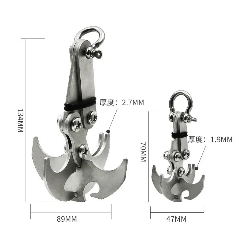 1Pcs Gravity Hook Outdoor Foldable Grappling Serrated Claws Rescue Grapling Hook Climbing Accessories