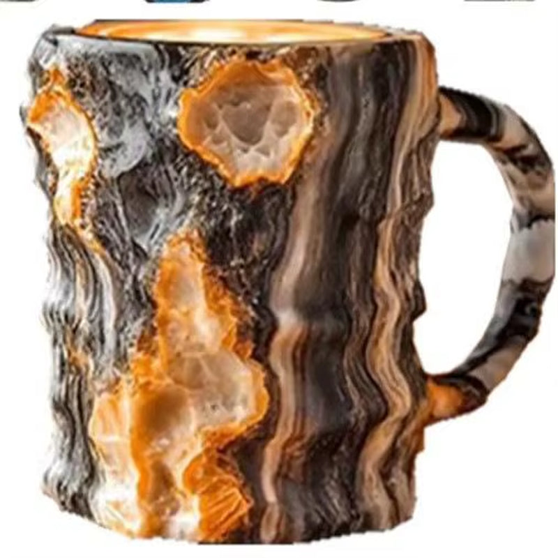 1PC Multi-Colored Mineral Crystal Coffee Mug,Natural Mineral Crystal Mug, Colorful Crystal Christmas Mugs,Christmas Gift New