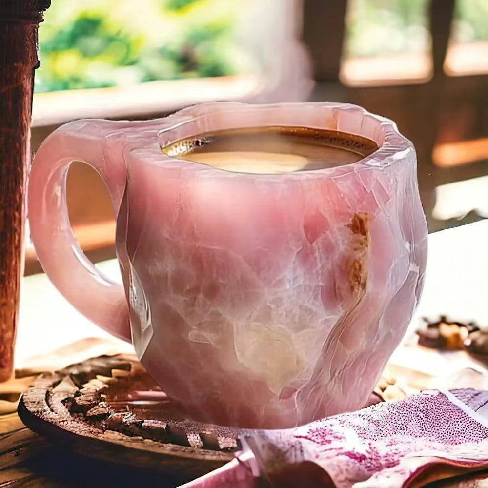 1PC Multi-Colored Mineral Crystal Coffee Mug,Natural Mineral Crystal Mug, Colorful Crystal Christmas Mugs,Christmas Gift New