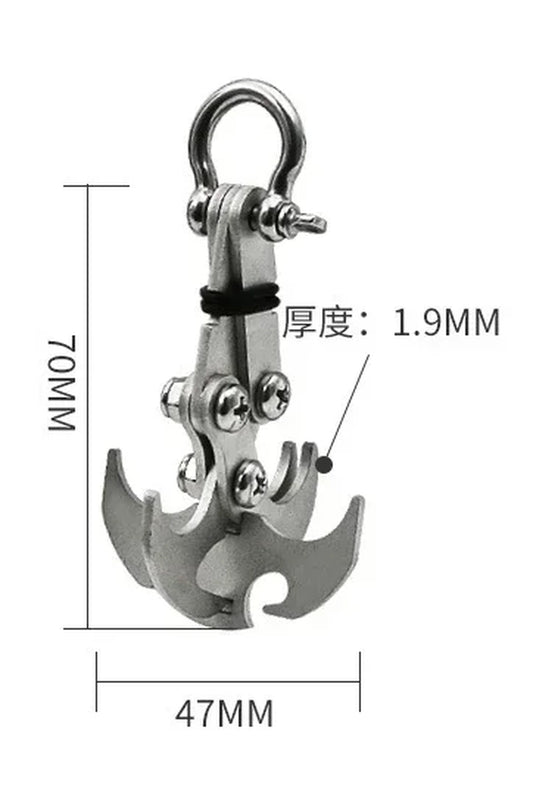 1Pcs Gravity Hook Outdoor Foldable Grappling Serrated Claws Rescue Grapling Hook Climbing Accessories